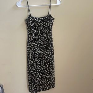 Zara bodycon black pattern dress